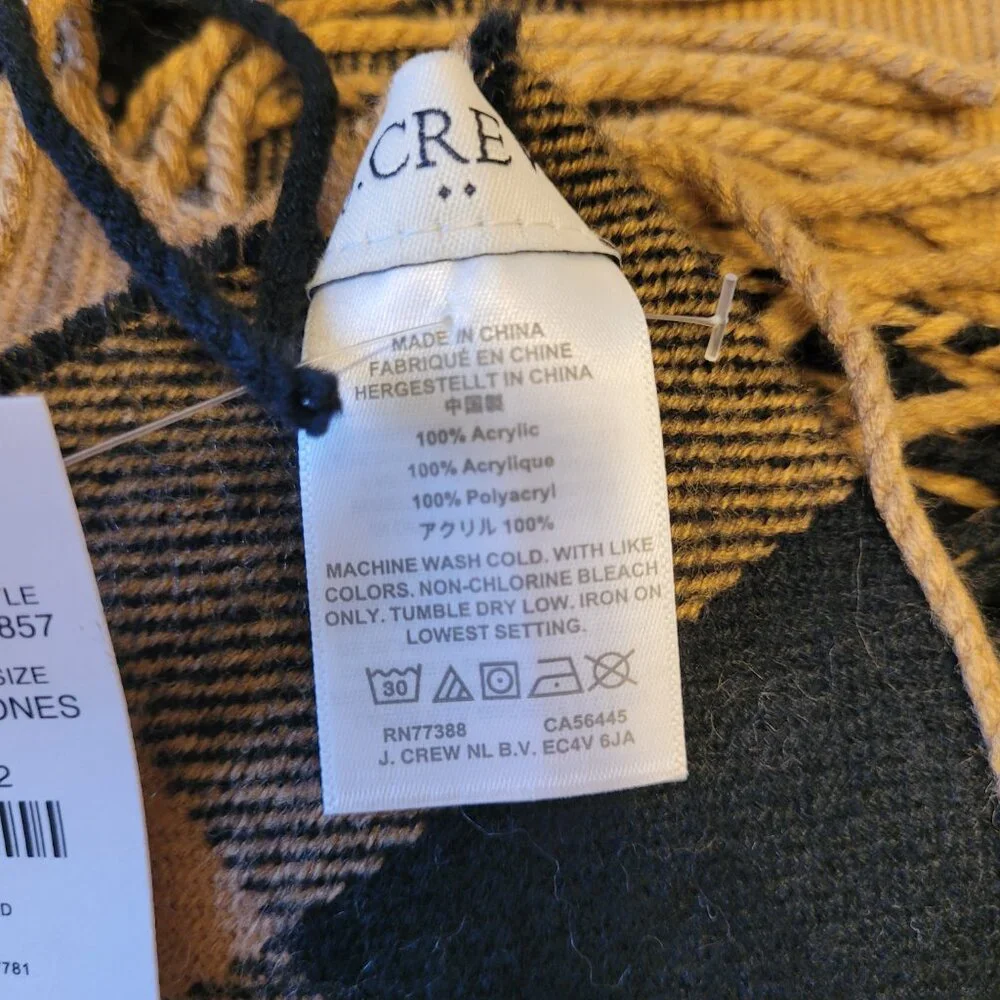J. Crew Plaid Cape Scarf